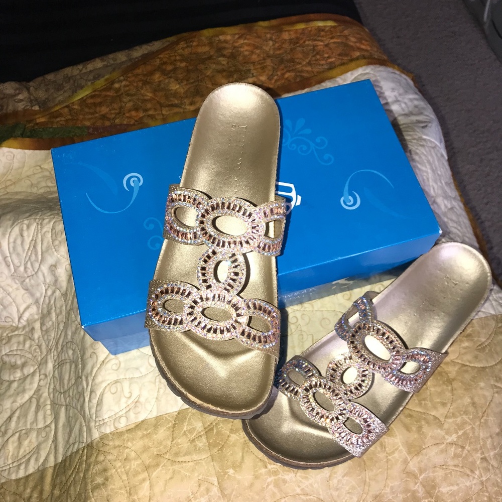 Platinum Colored Sandals